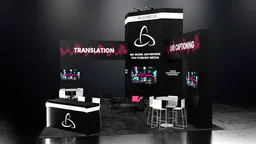20x20 Island booth design by Reaction Space